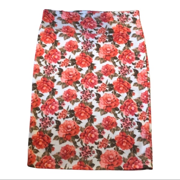 🌺 Lularoe flowered Cassie skirt size M - Picture 2 of 4